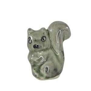 Tonala Mexico Miniature Grey Squirrel Figurine